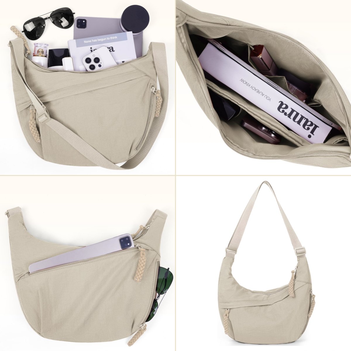 Designer közvetlen értékesítés👜Női divatos egyszínű nejlon keresztpántos táska