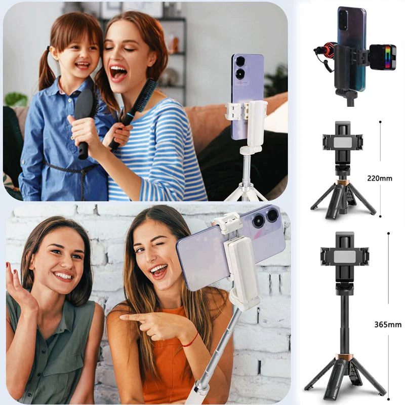 ?⏳Bâton de selfie Bluetooth pliable de poche avec trépied intégré?