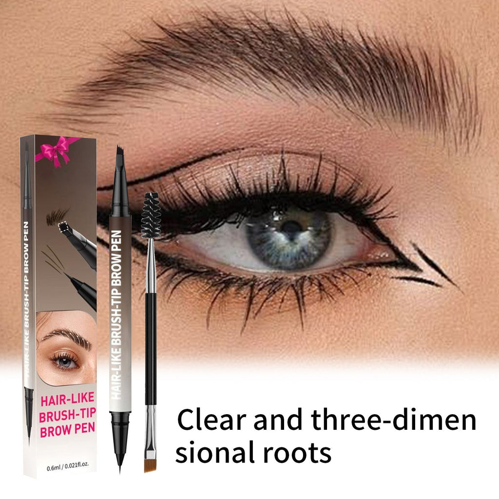 2 az 1-ben Microblading szemöldökceruza szabad négyzet alakú ecsettel