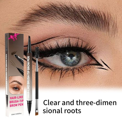 2 az 1-ben Microblading szemöldökceruza szabad négyzet alakú ecsettel