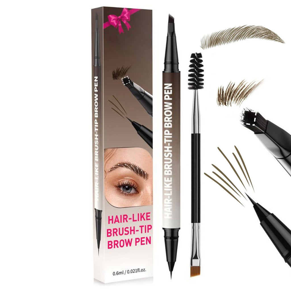 2 az 1-ben Microblading szemöldökceruza szabad négyzet alakú ecsettel