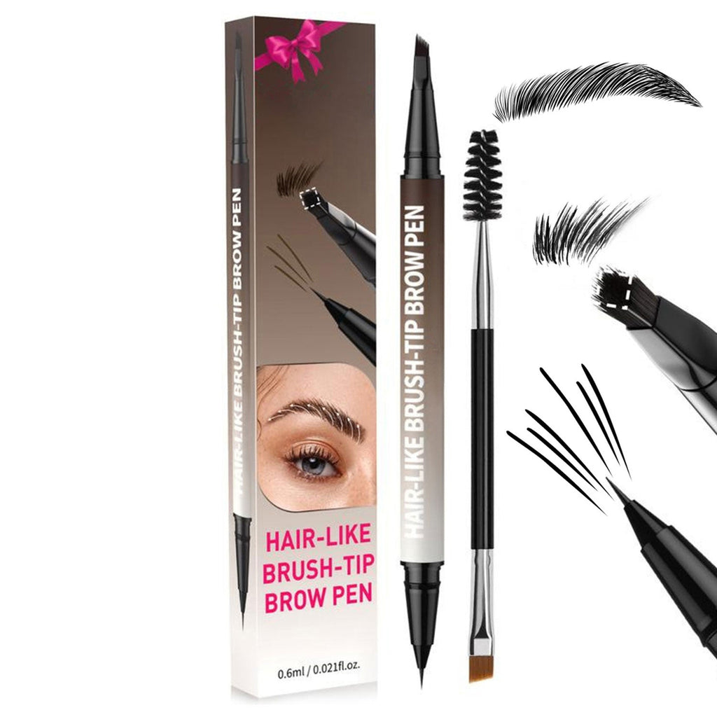 2 az 1-ben Microblading szemöldökceruza szabad négyzet alakú ecsettel