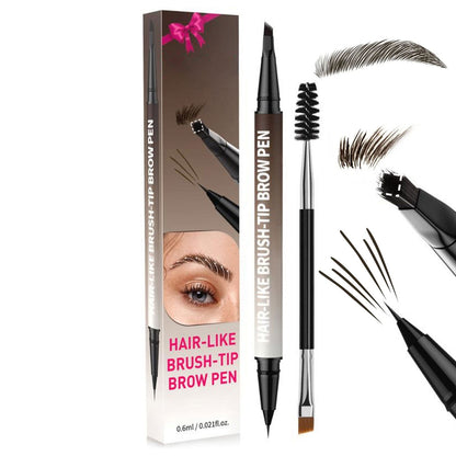 2 az 1-ben Microblading szemöldökceruza szabad négyzet alakú ecsettel