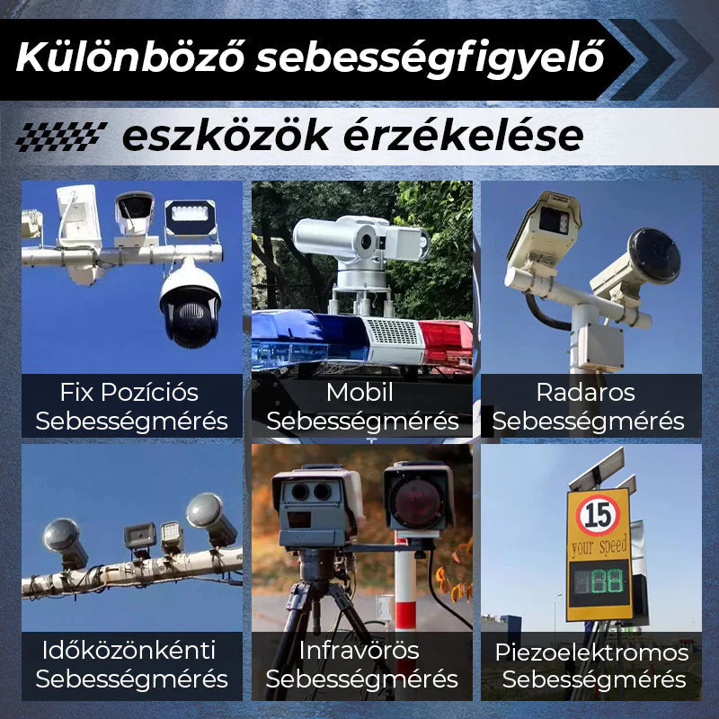 Intelligens autó sebességmérő radardetektor