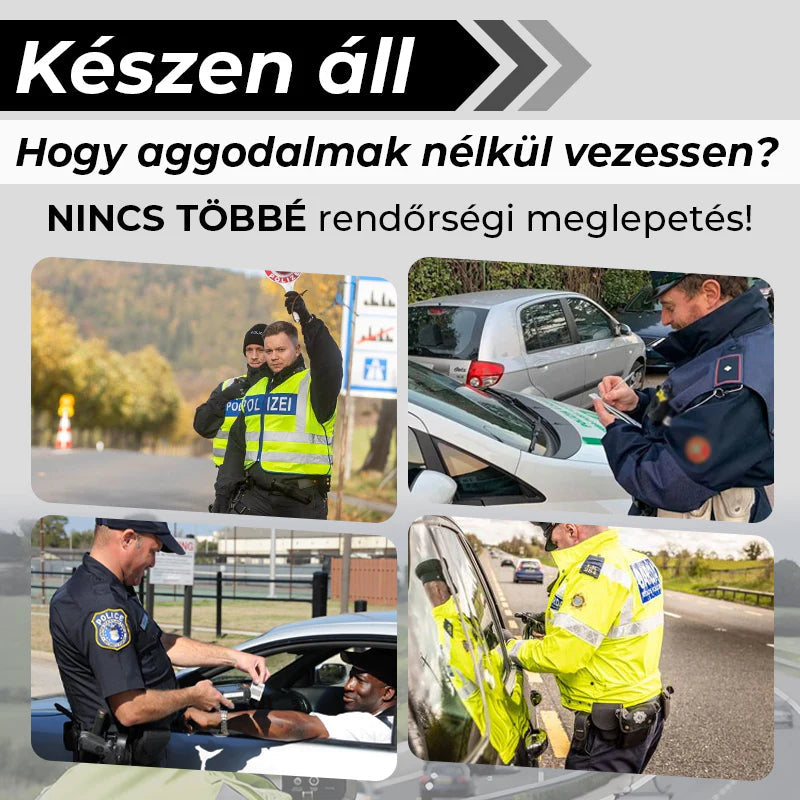 Intelligens autó sebességmérő radardetektor