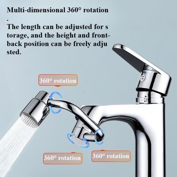 🚰Univerzális mosogatócsaptelep✨1440°-ban elforgatható perlátor hosszabbító