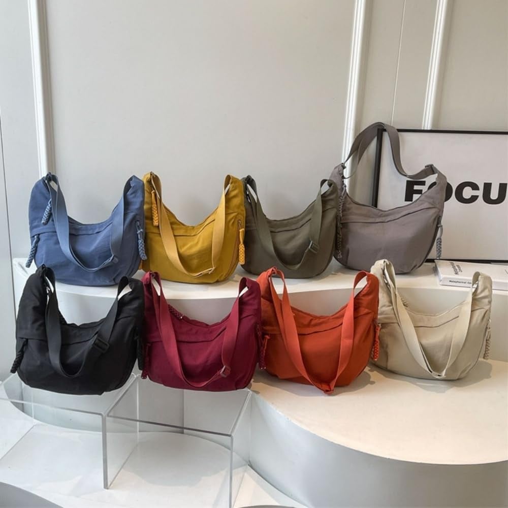 Designer közvetlen értékesítés👜Női divatos egyszínű nejlon keresztpántos táska