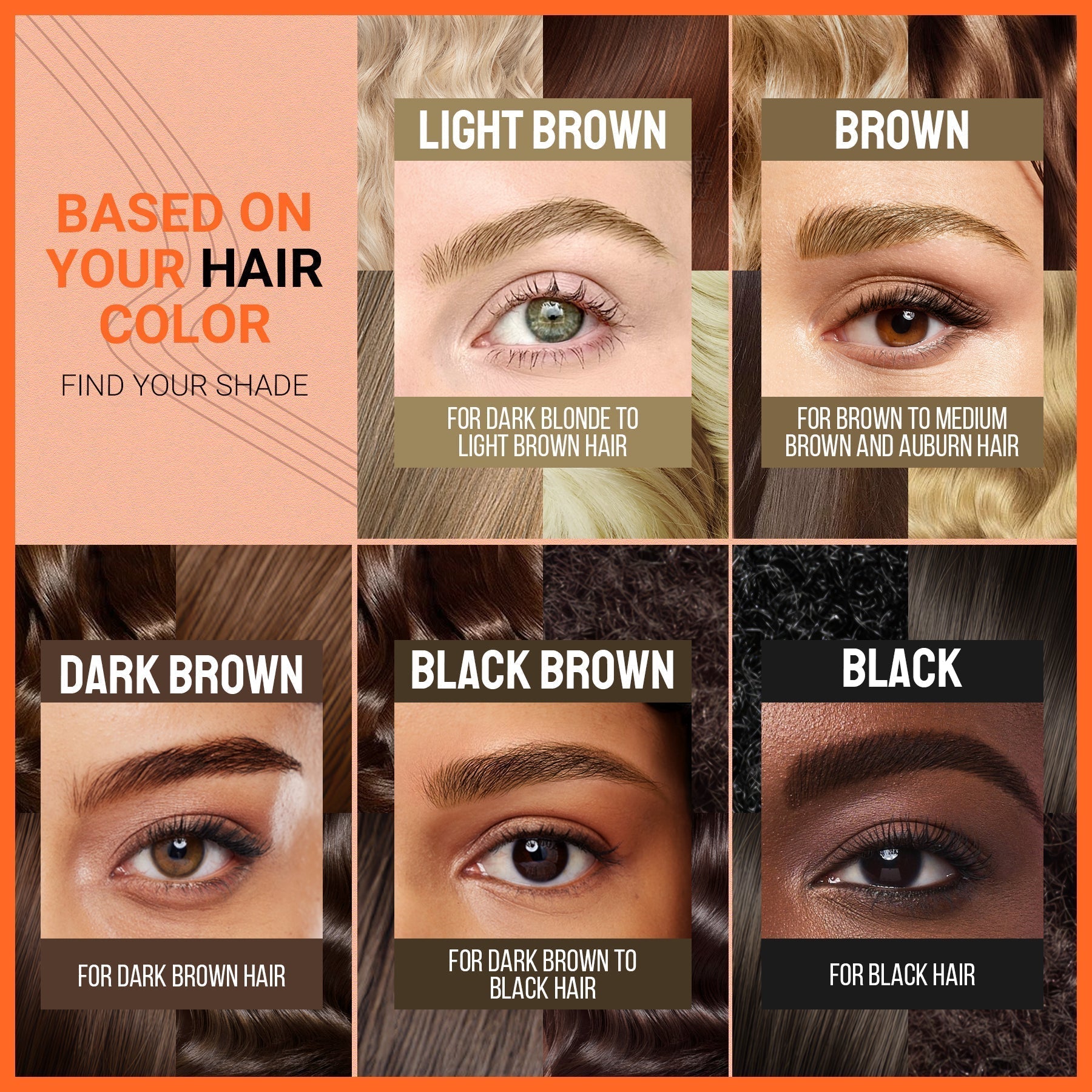 2 az 1-ben Microblading szemöldökceruza szabad négyzet alakú ecsettel