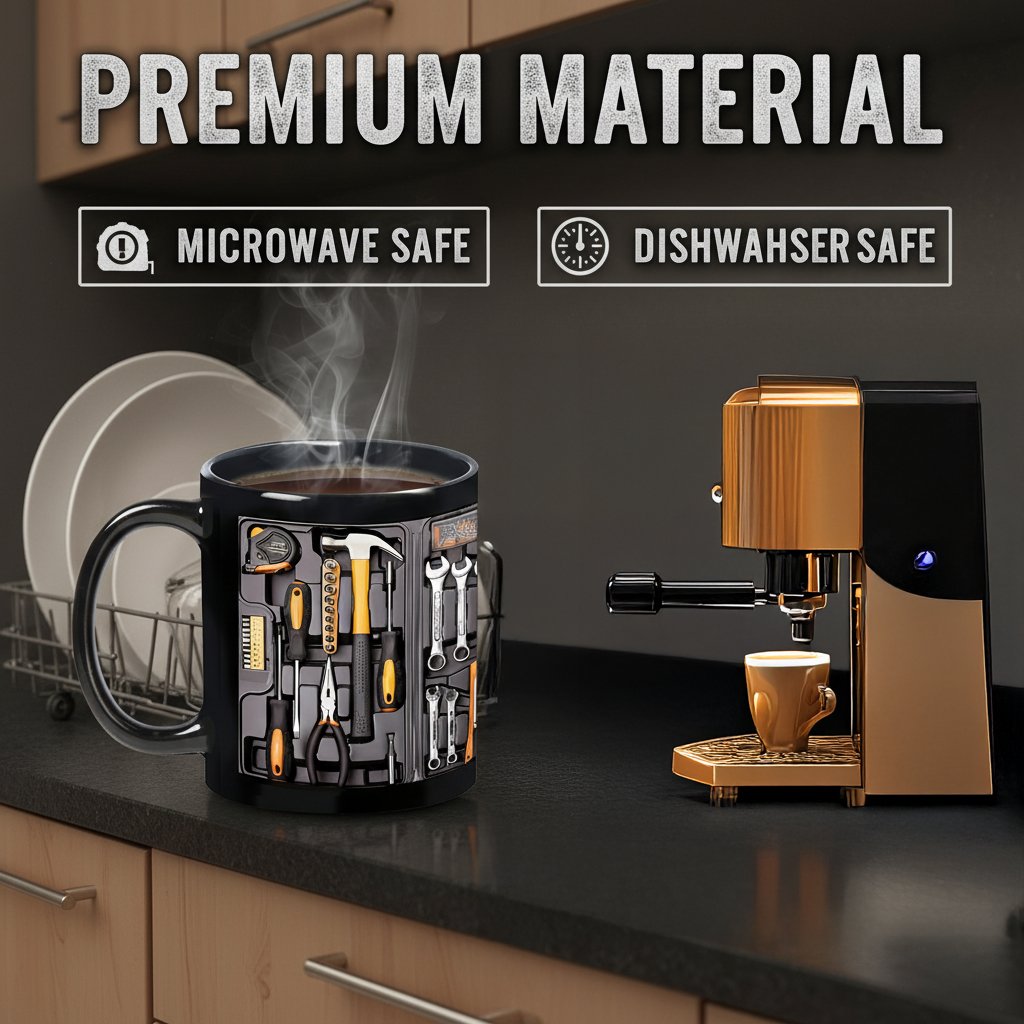 "A tökéletes szerelő szerszámkészlete" bögre