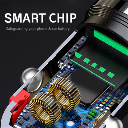 100 W-os intelligens autós töltő - Kettős gyorstöltés intelligens védelemmel