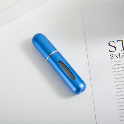 Bottom-fill perfume refill bottle with self-pump sprayer