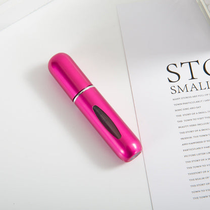 Bottom-fill perfume refill bottle with self-pump sprayer