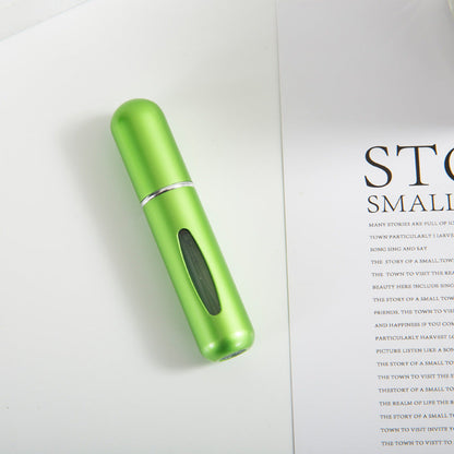 Bottom-fill perfume refill bottle with self-pump sprayer