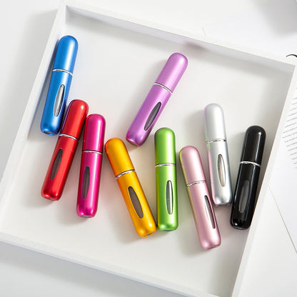 Bottom-fill perfume refill bottle with self-pump sprayer