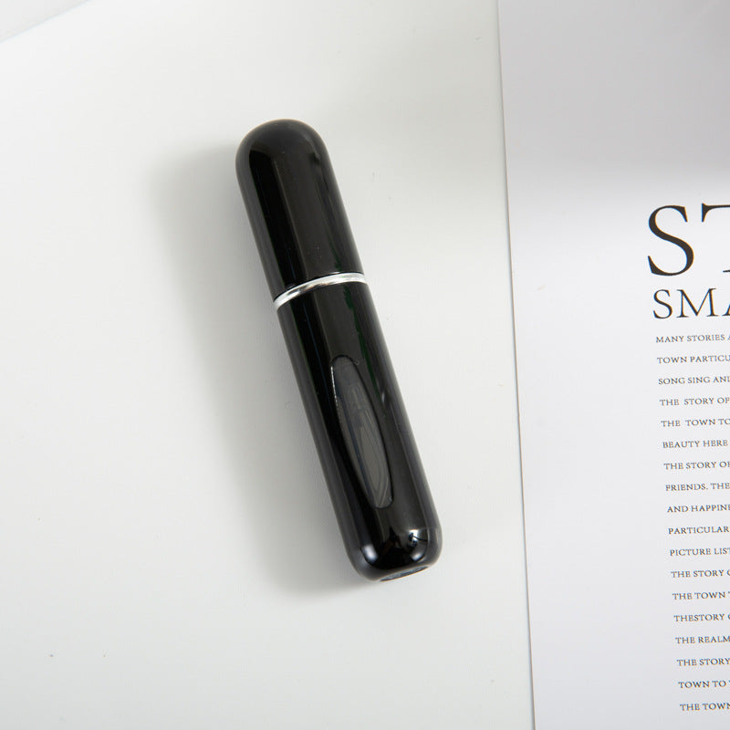 Bottom-fill perfume refill bottle with self-pump sprayer