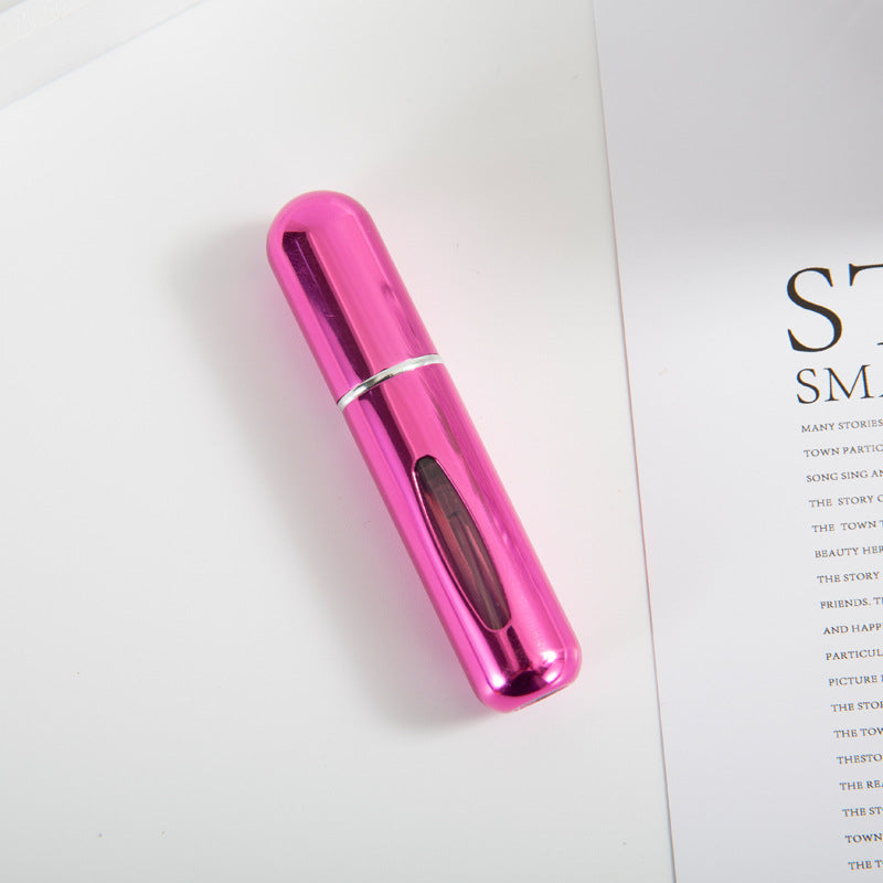 Bottom-fill perfume refill bottle with self-pump sprayer