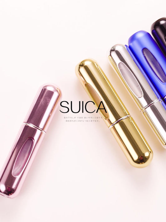 Bottom-fill perfume refill bottle with self-pump sprayer