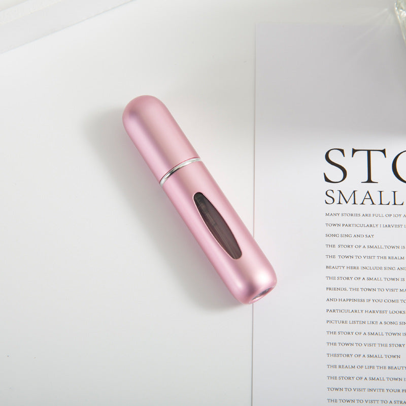 Bottom-fill perfume refill bottle with self-pump sprayer