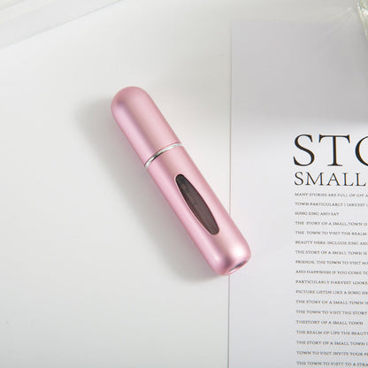 Bottom-fill perfume refill bottle with self-pump sprayer