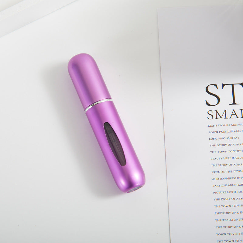 Bottom-fill perfume refill bottle with self-pump sprayer