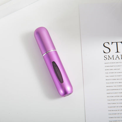 Bottom-fill perfume refill bottle with self-pump sprayer
