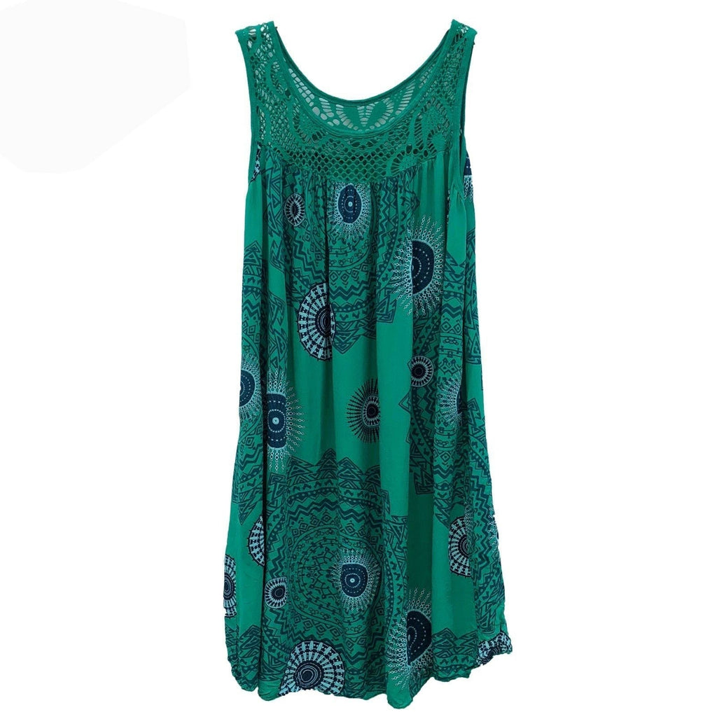 【S–5XL】Női ujjatlan, nyomott mintás nyári ruha