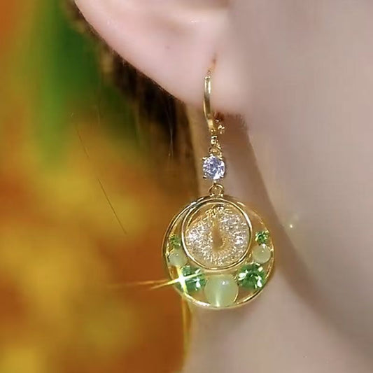 🔥💖Új gyémánt macskaszem fülbevaló