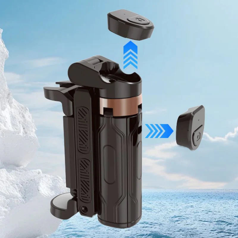 ?⏳Bâton de selfie Bluetooth pliable de poche avec trépied intégré?