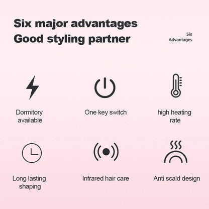 2 az 1-ben hajvasaló és göndörítő – ionos hajformázó kefe égésgátló tulajdonságokkal, gyors felmelegedéssel és hőmérséklet-szabályozással (ideális minden hajtípushoz)