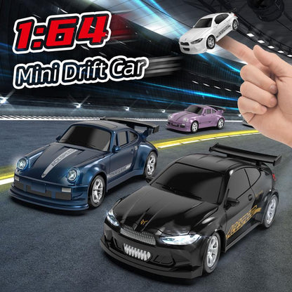 1/64 Mini RC Drift autó - 4WD nagysebességű távirányítóval