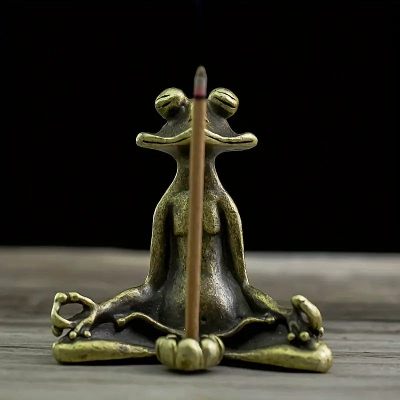 Meditoad – Elegáns fém béka alakú füstölőtartó