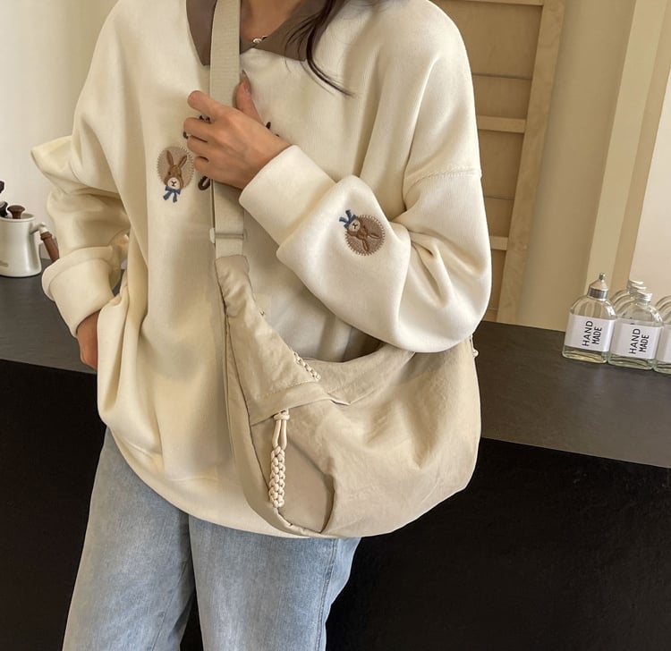 Designer közvetlen értékesítés👜Női divatos egyszínű nejlon keresztpántos táska