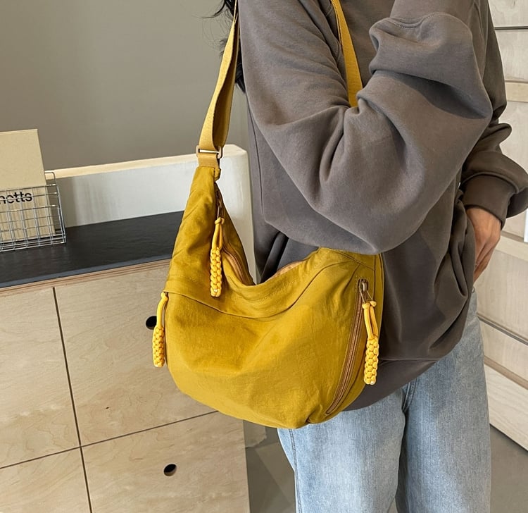 Designer közvetlen értékesítés👜Női divatos egyszínű nejlon keresztpántos táska